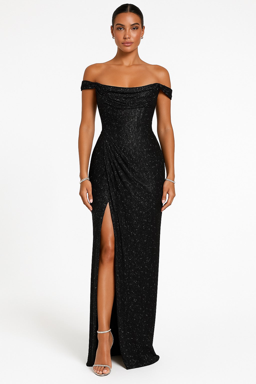 Maison™ | Off-shoulder Glitterdress