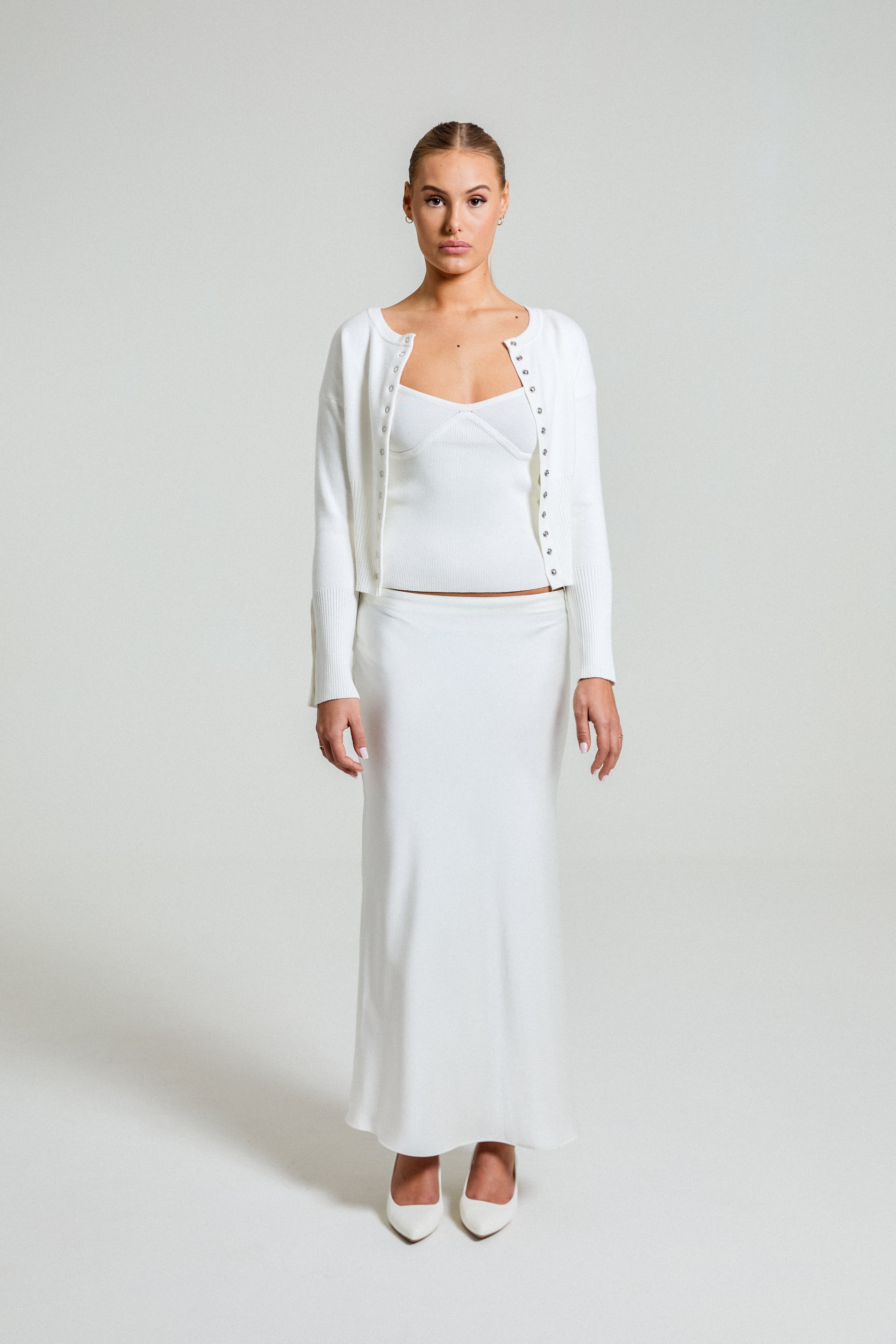 Arla | Ribbed Button Top