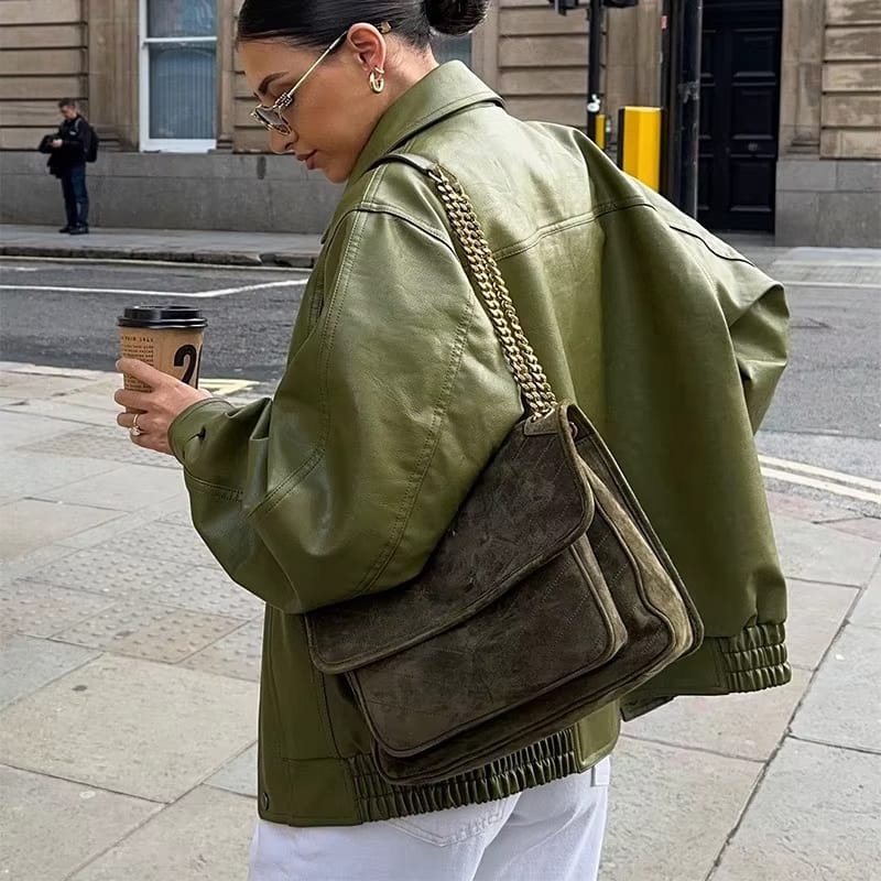 Savannah - Oversized Leather Jacket