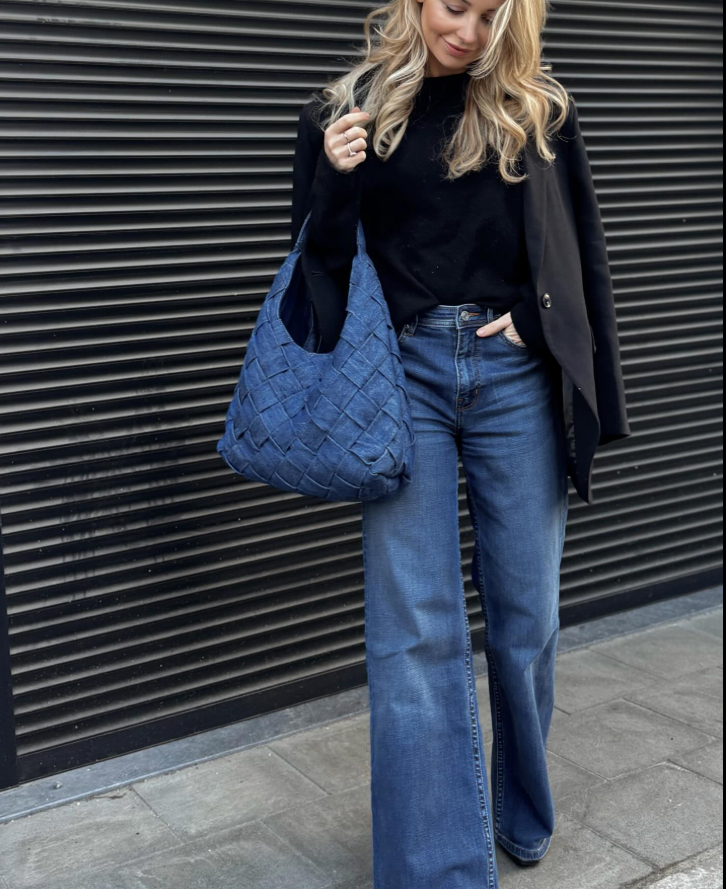 Amara | Braided Denim Tote Bag