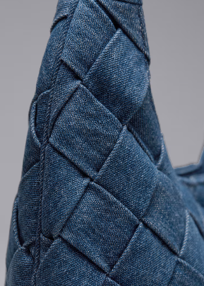 Amara | Braided Denim Tote Bag