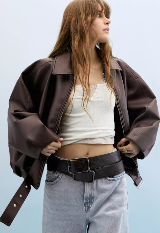 Blaire | Oversized Leather Jacket