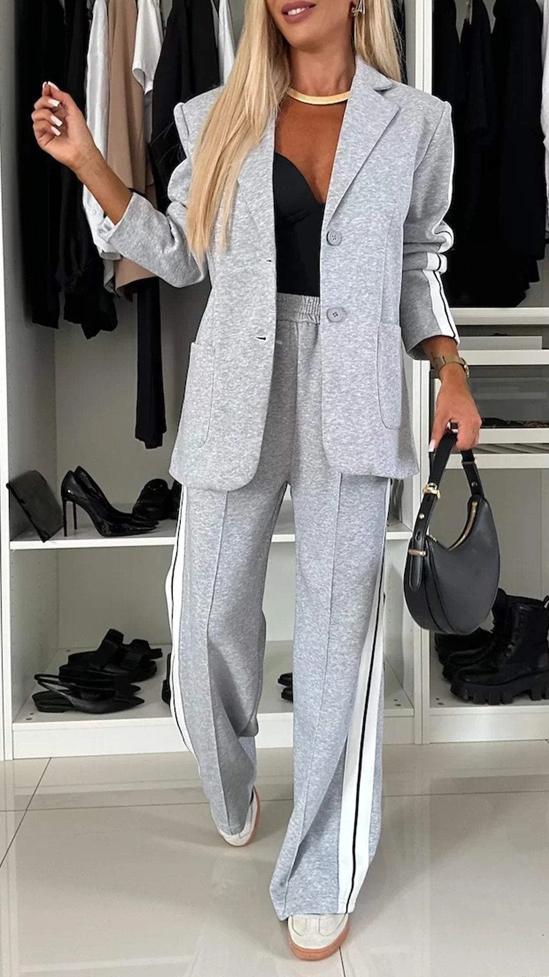 Jaylee autumn Casual Hooded Two-piece Suit