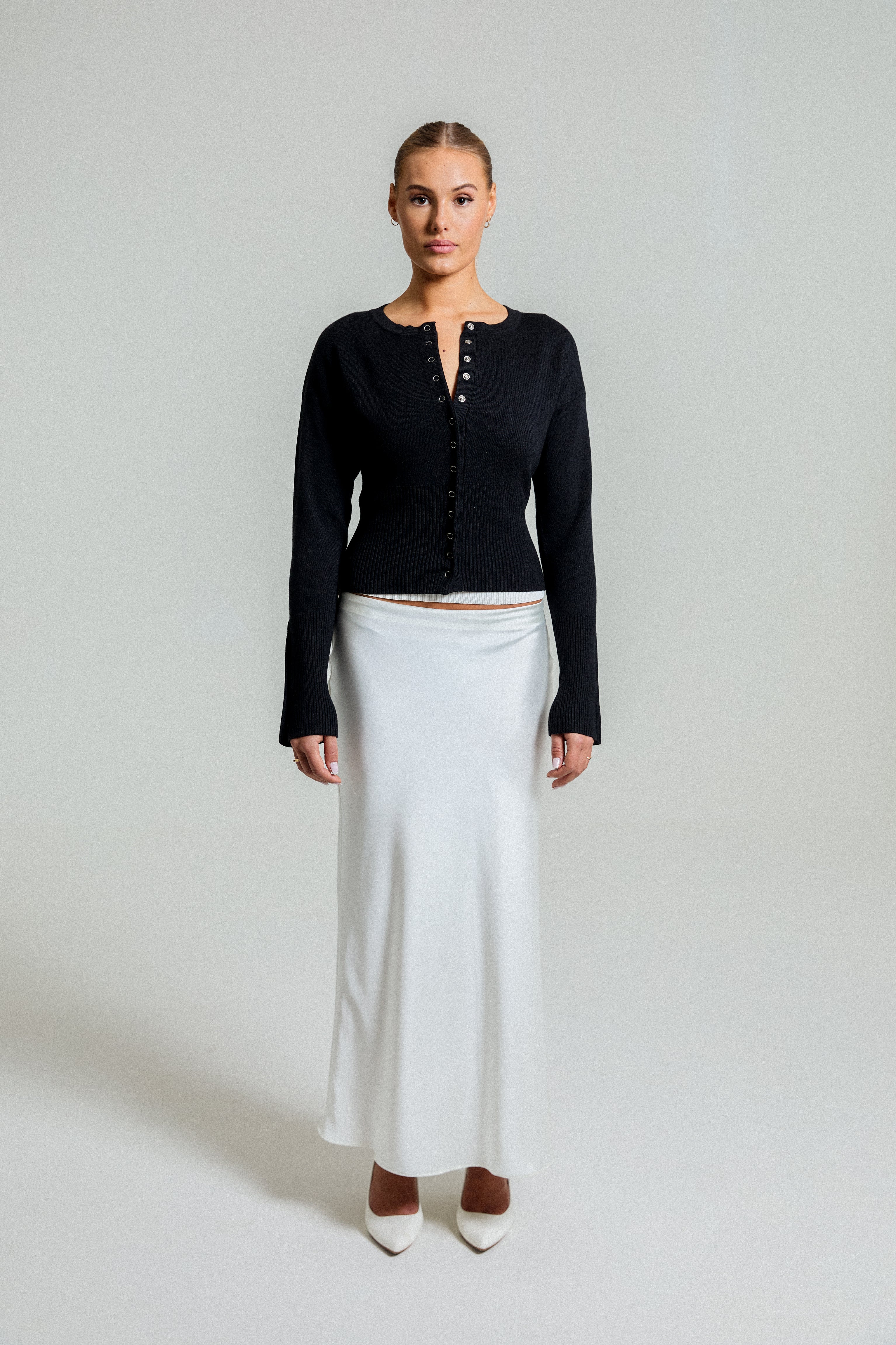 Arla | Ribbed Button Top