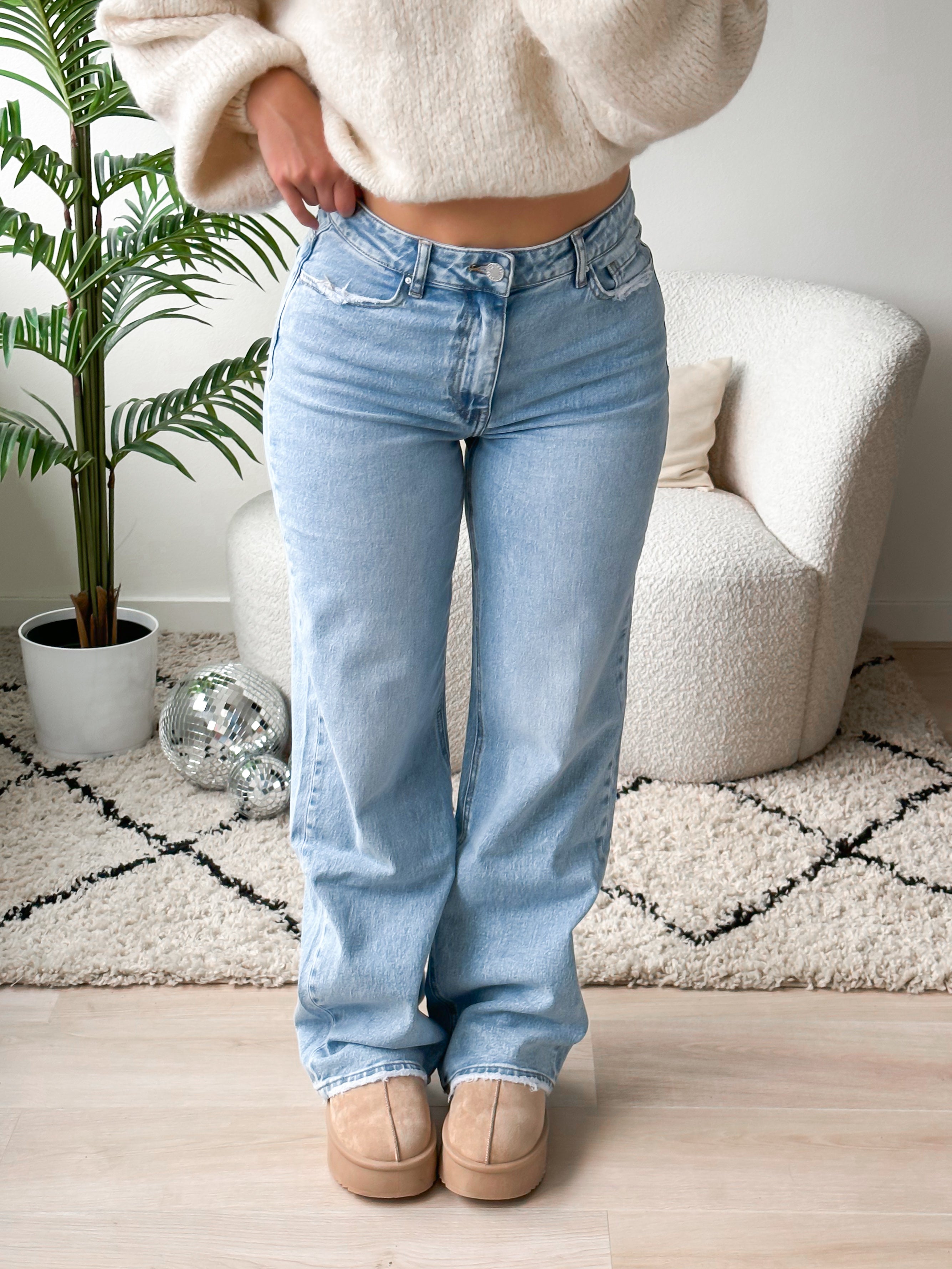 Stretch - Ayla wide jeans light denim