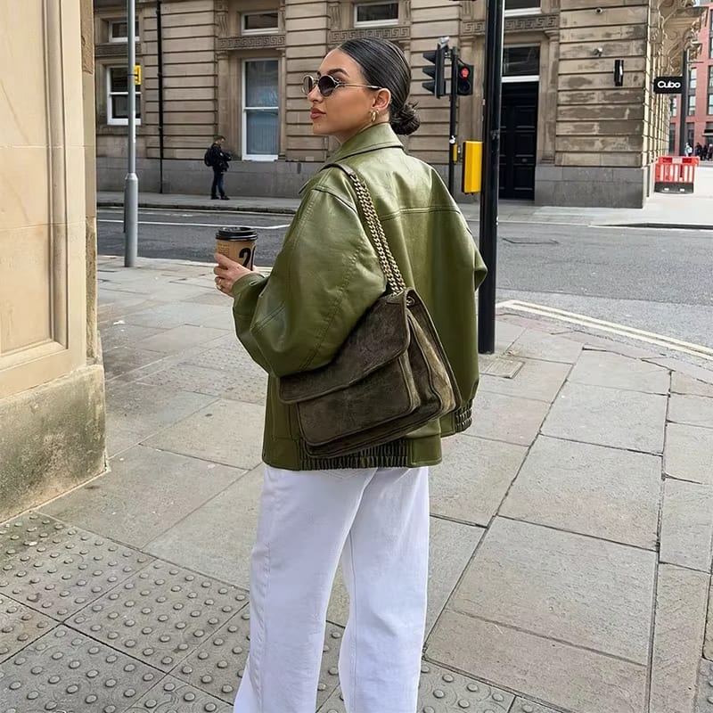 Savannah - Oversized Leather Jacket