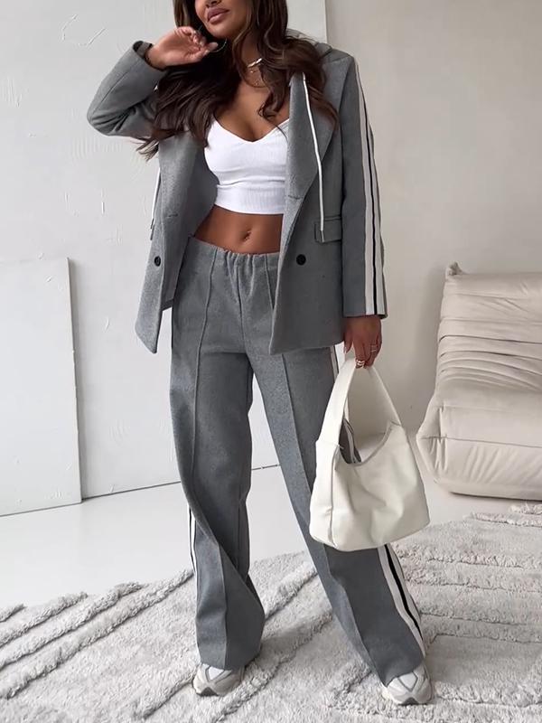Jaylee autumn Casual Hooded Two-piece Suit
