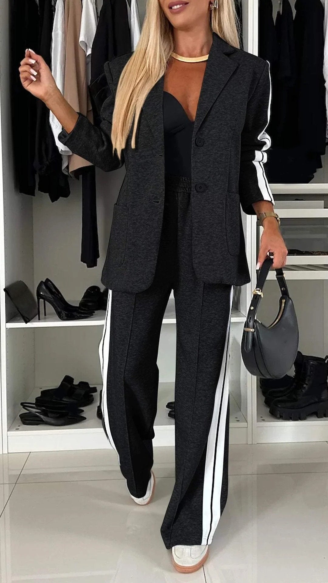 Jaylee autumn Casual Hooded Two-piece Suit